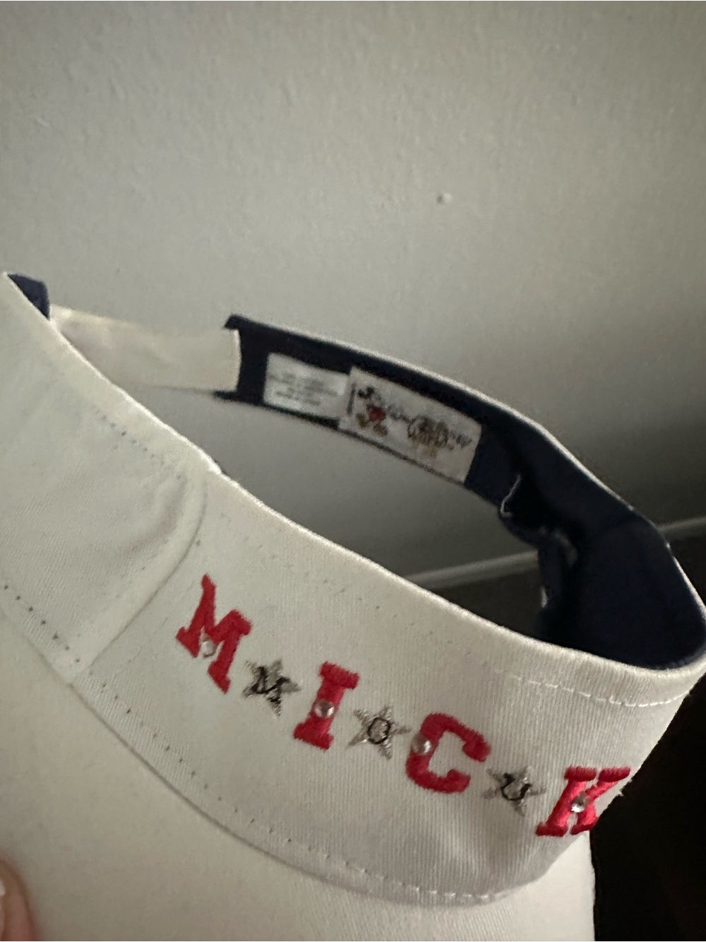 ‘Mickey' Embroidery sun visor - official merch purchased at Disney